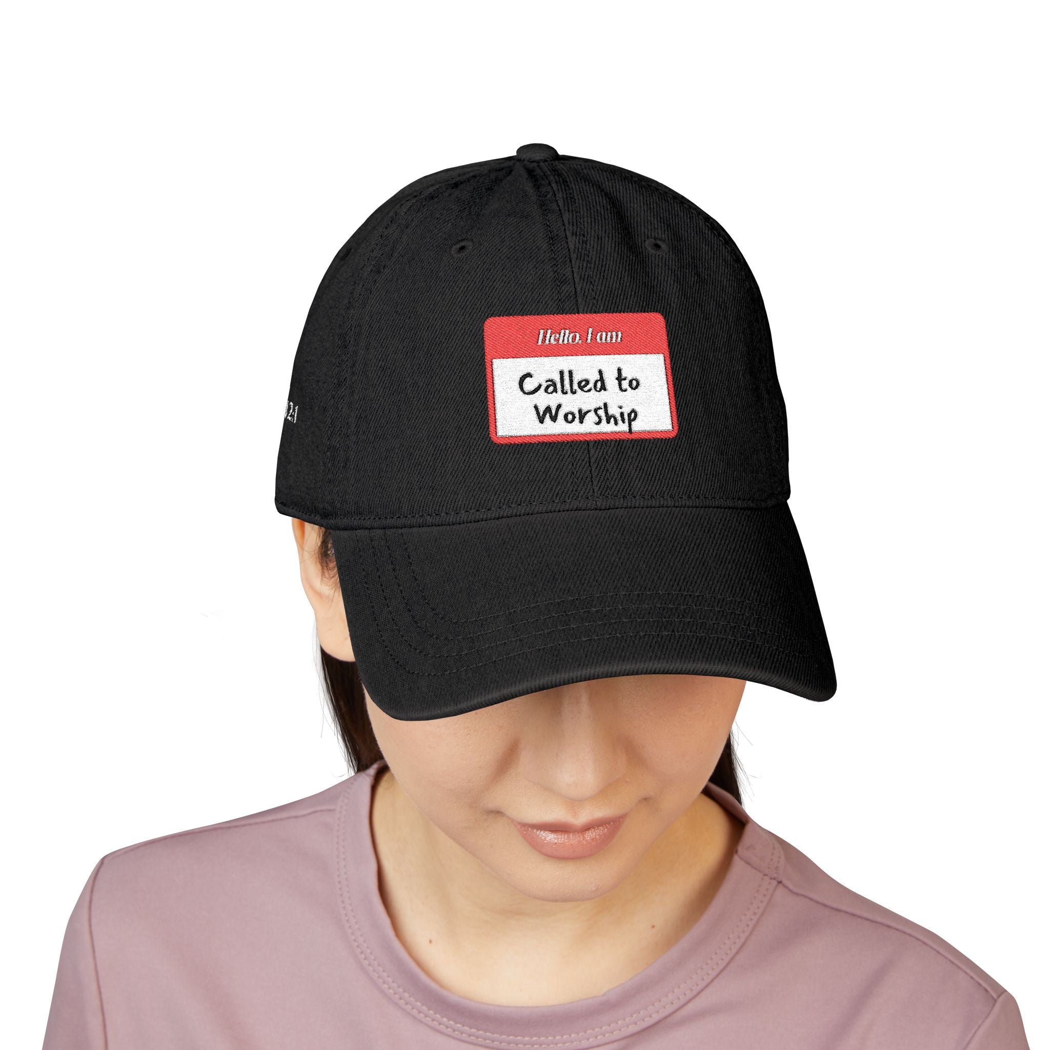 Called to Worship Embroidered Denim Hat, Faith Hat, Religious Gift, Christian Apparel, Church Accessory, Casual Style