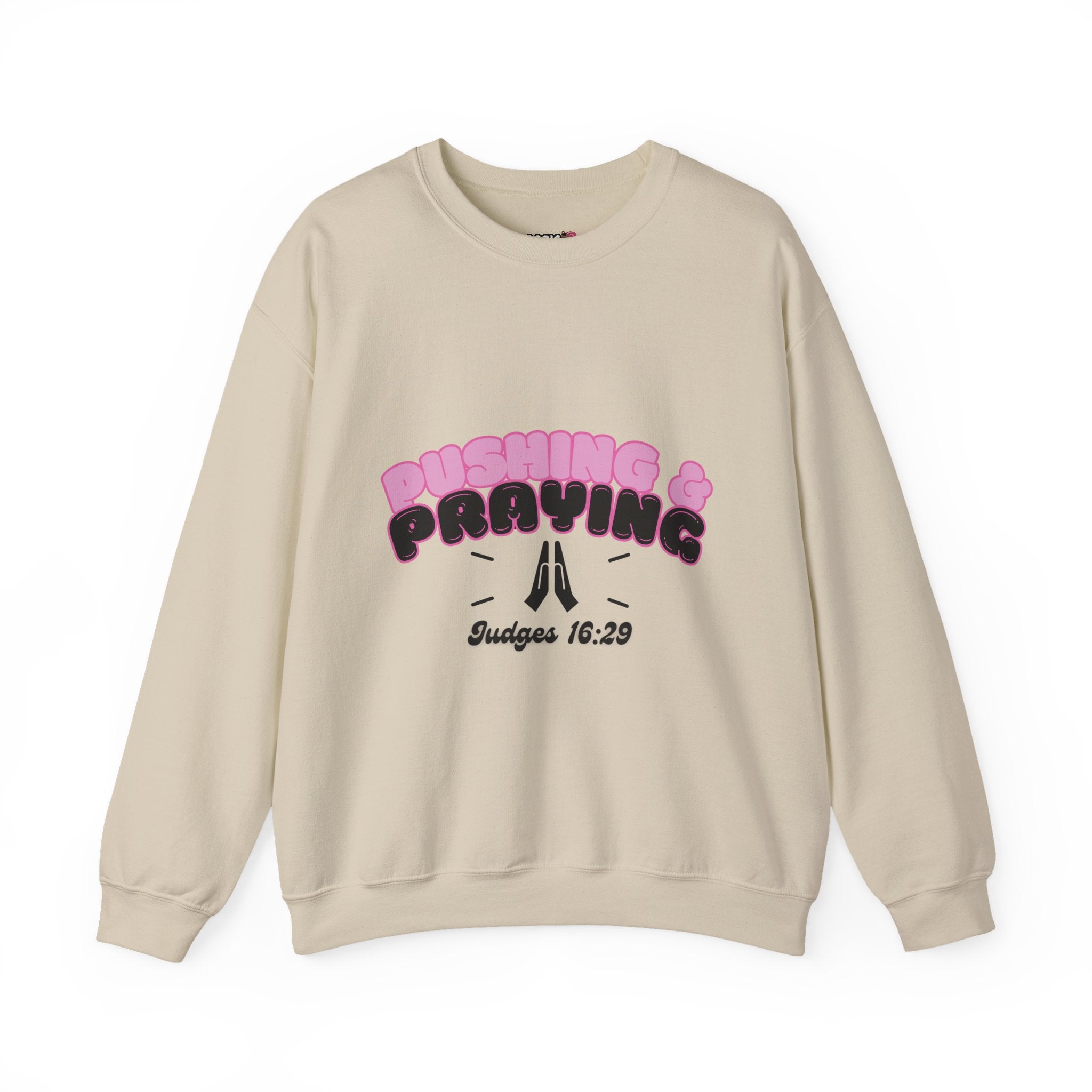Pushing & Praying Crewneck Sweatshirt, Inspirational Sweatshirt, Faith-Based Apparel, Cozy Gift for Friends, Bible Verse Clothing, [...]
