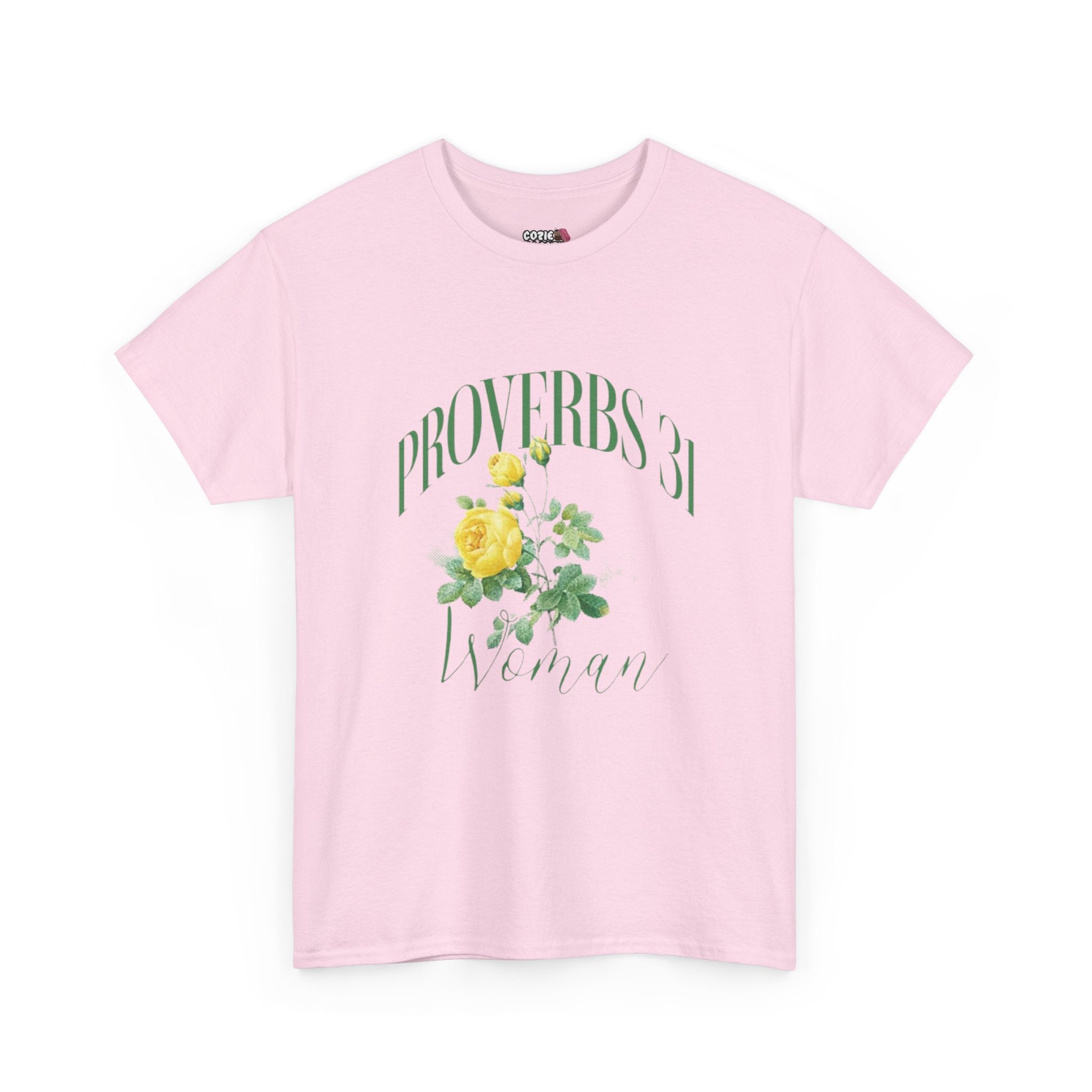 Proverbs 31 Unisex Heavy Cotton Tee, Inspirational T-Shirt, Christian Faith Shirt, Women's Empowerment Top, Bible Verse Apparel