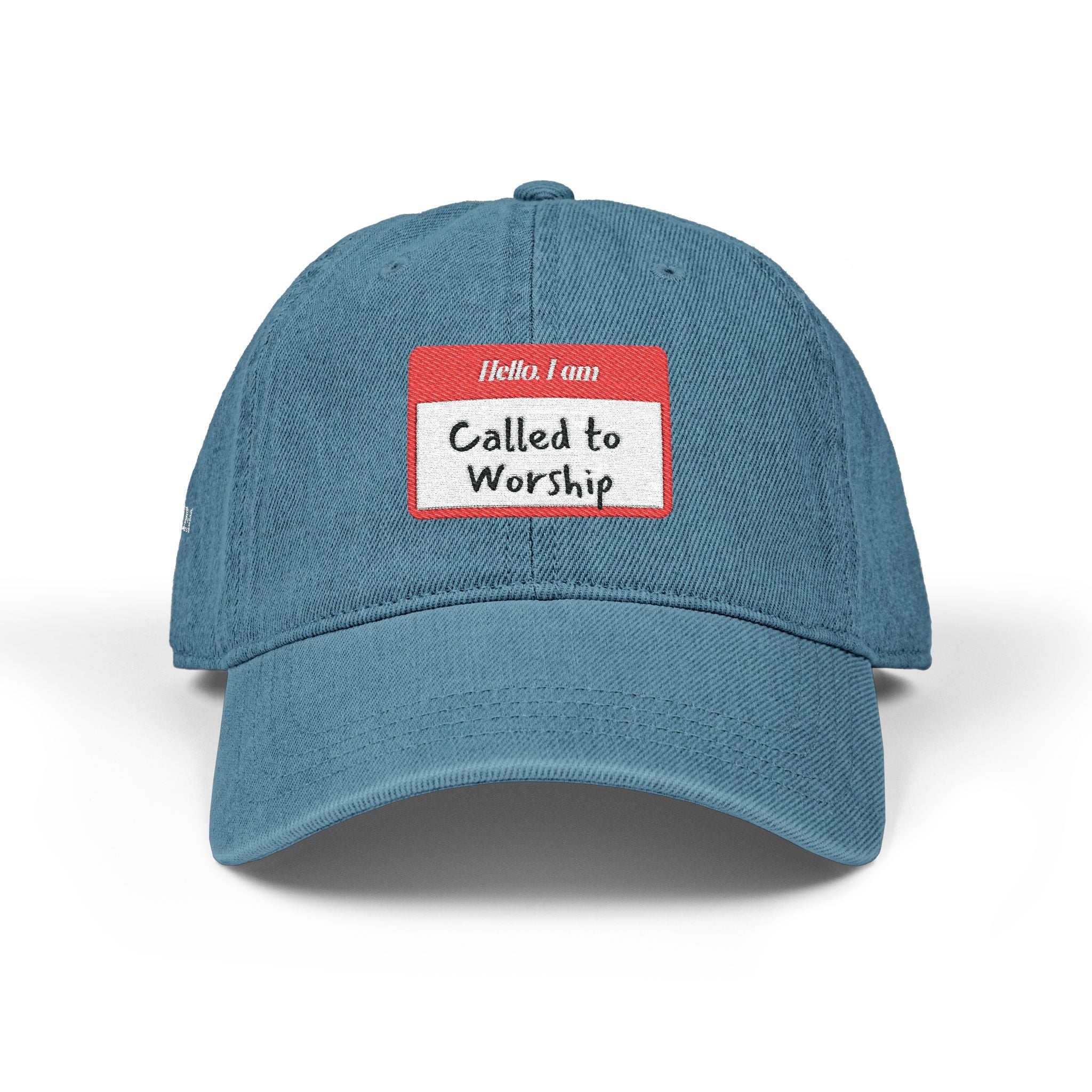 Called to Worship Embroidered Denim Hat, Faith Hat, Religious Gift, Christian Apparel, Church Accessory, Casual Style