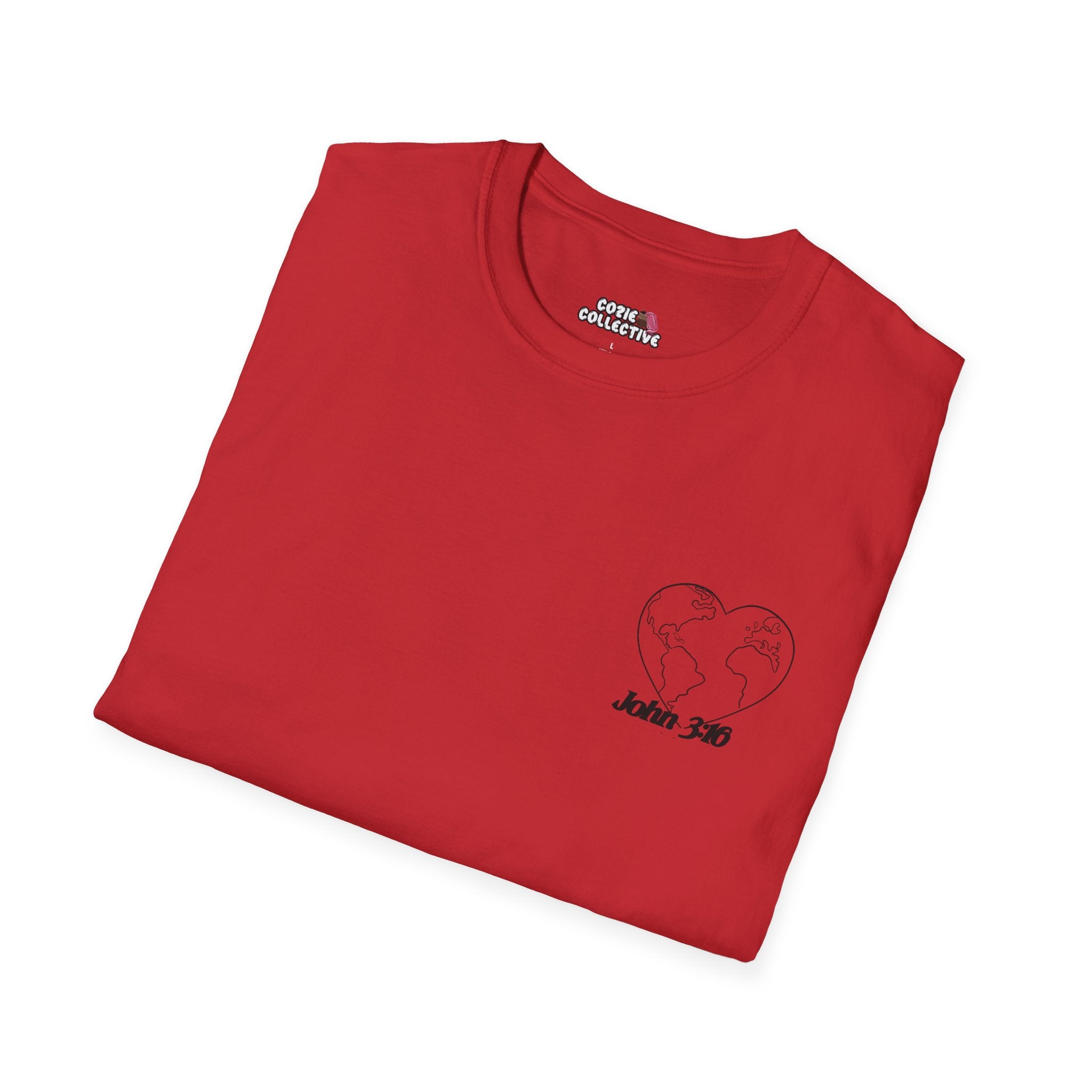 John 3:16 Unisex Softstyle T-Shirt - Inspirational Spiritual Shirt, Gift for Believers, Casual Wear, Faith-based Apparel