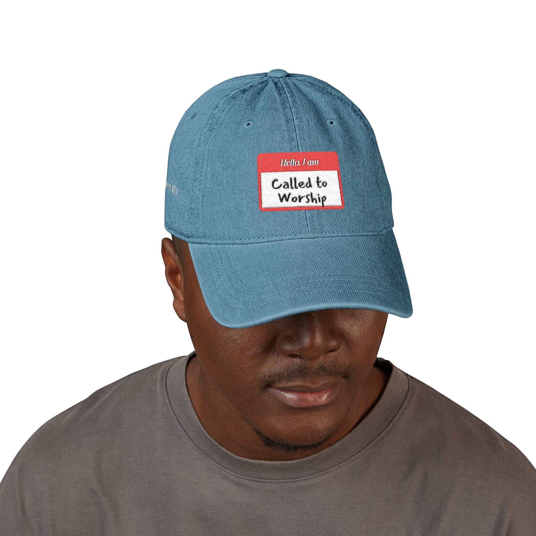 Called to Worship Embroidered Denim Hat, Faith Hat, Religious Gift, Christian Apparel, Church Accessory, Casual Style