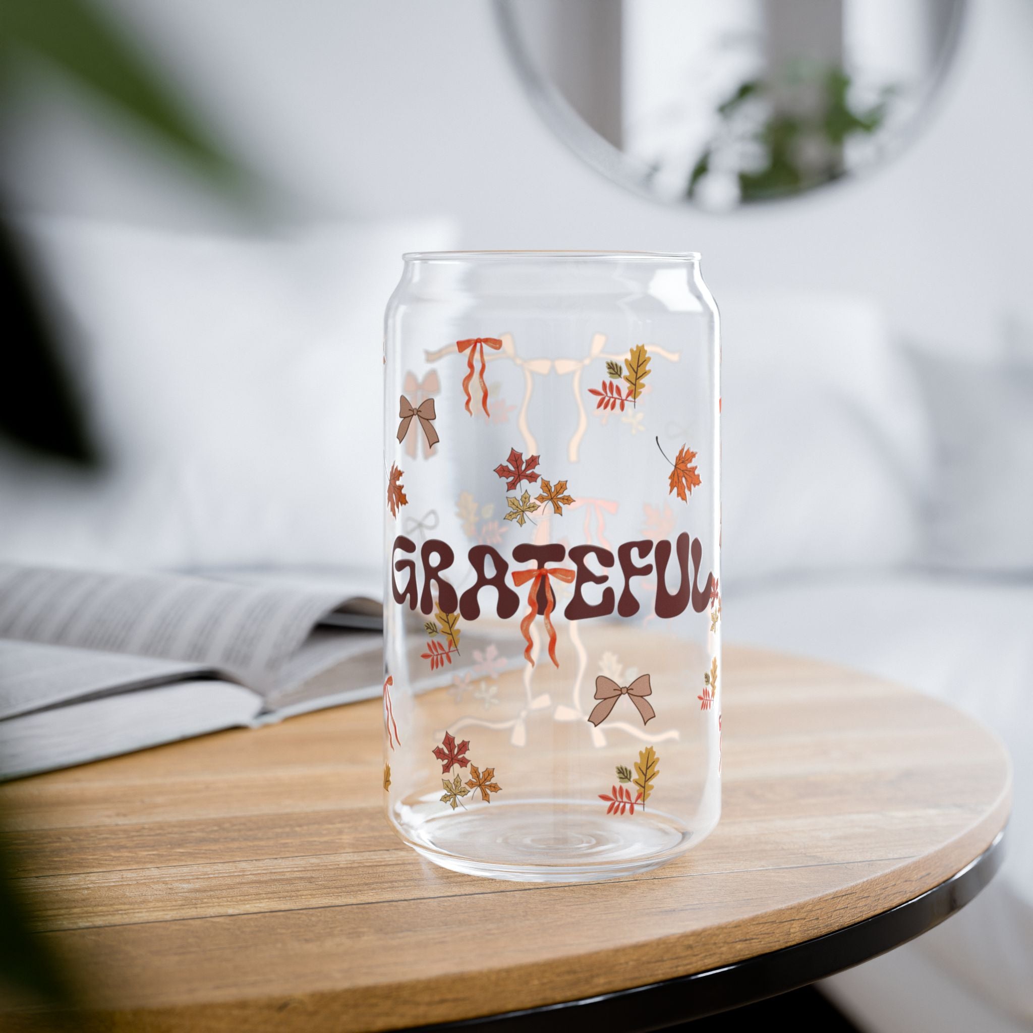 Grateful Sipper Glass, 16oz | Floral Drinkware, Eco-Friendly Beverage Container, Cute Kitchen Gift, Summer Party Accessory, [...]