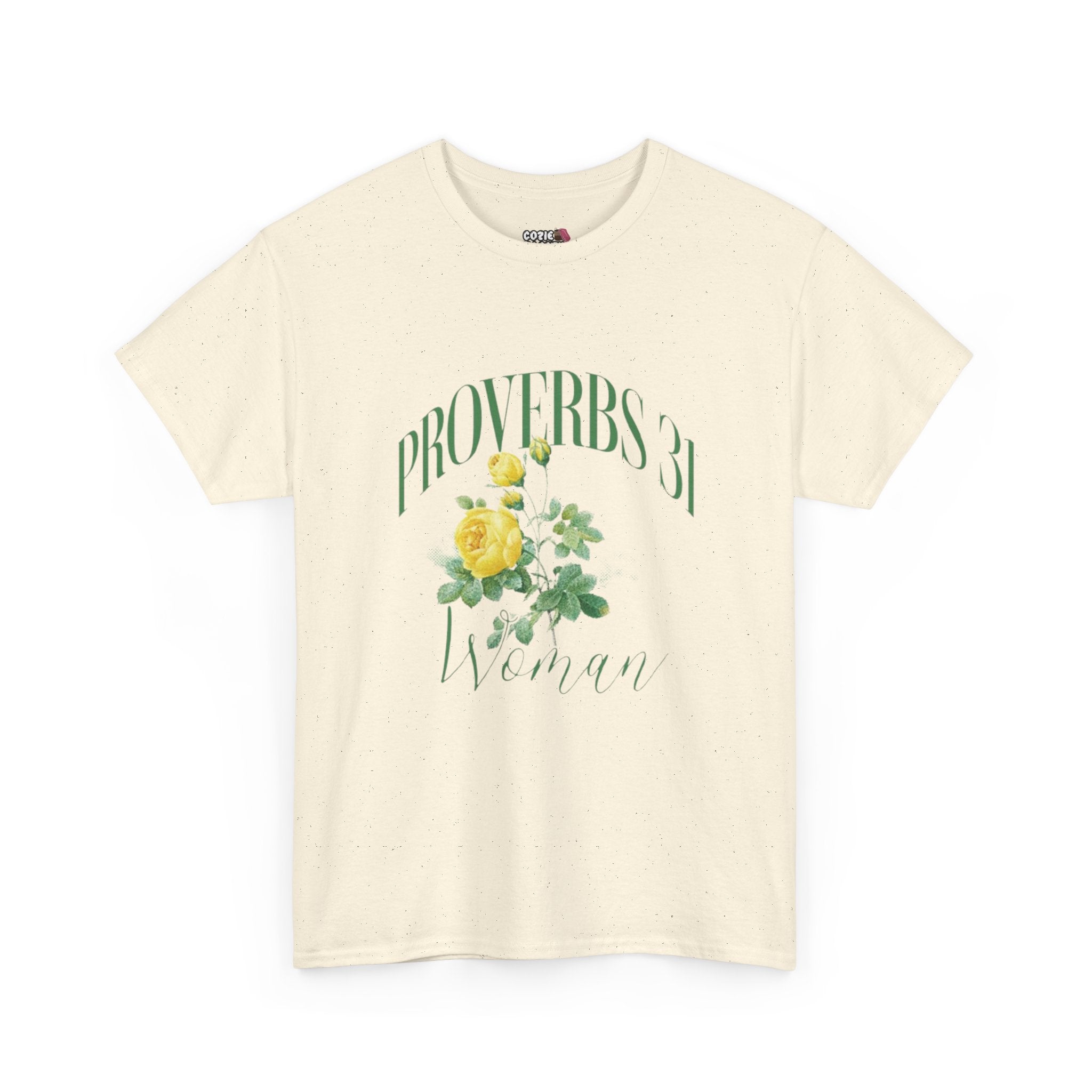 Proverbs 31 Unisex Heavy Cotton Tee, Inspirational T-Shirt, Christian Faith Shirt, Women's Empowerment Top, Bible Verse Apparel
