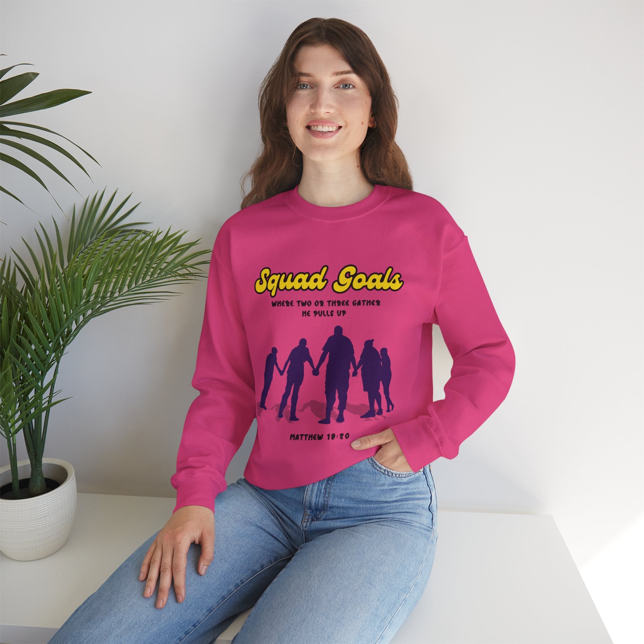 Squad Goals Crewneck Sweatshirt - Cozy Unisex Apparel, Perfect Gift, Group Hangouts, Motivational Wear, Casual Style