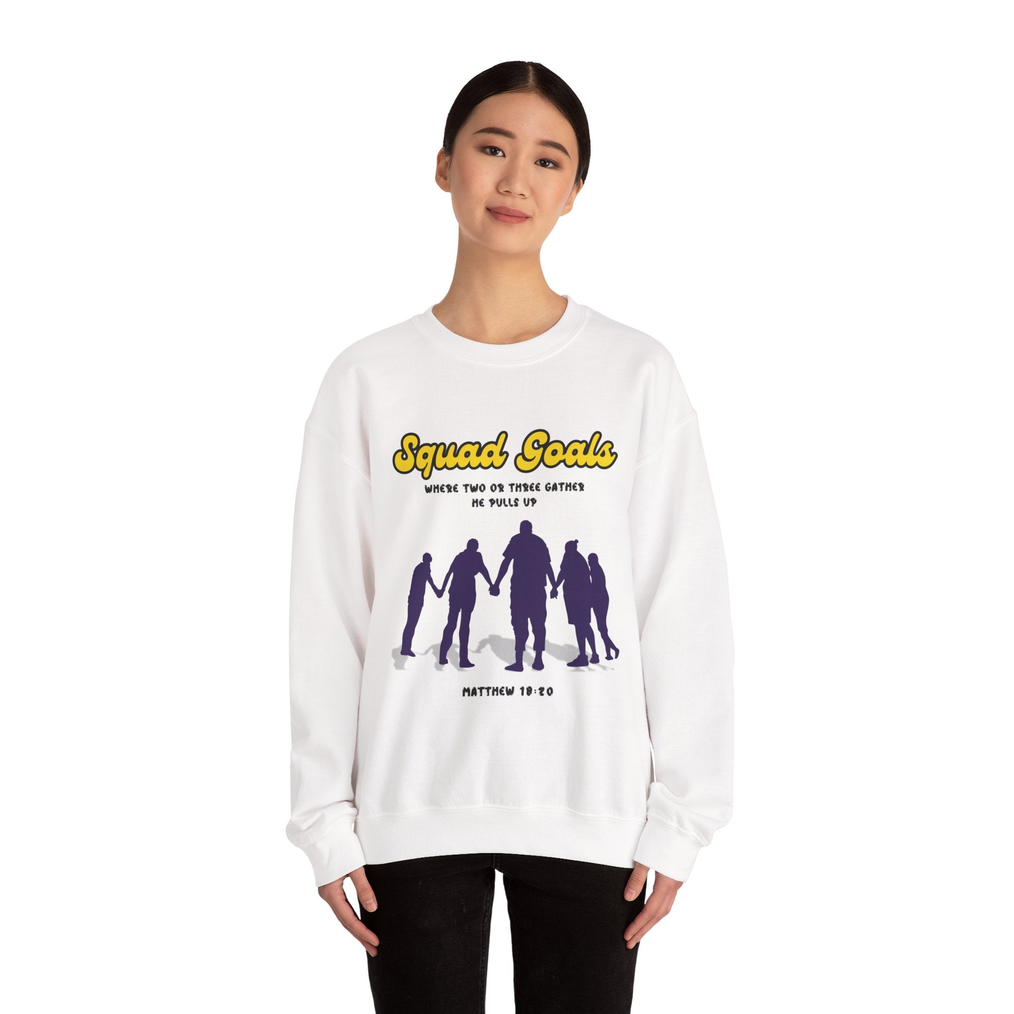 Squad Goals Crewneck Sweatshirt - Cozy Unisex Apparel, Perfect Gift, Group Hangouts, Motivational Wear, Casual Style