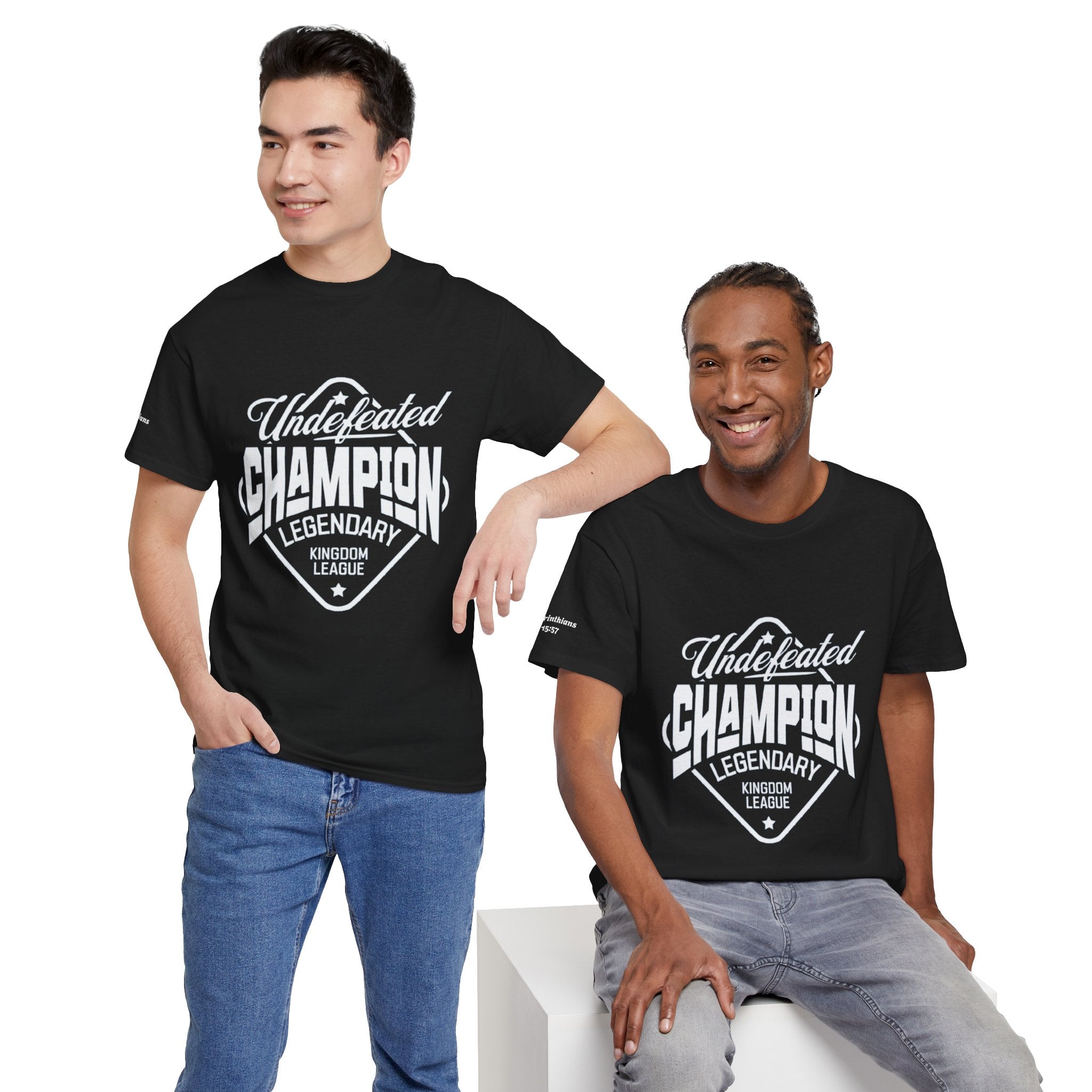 Undefeated Champion Unisex Heavy Cotton- Casual Streetwear, Gift Idea for Sports Lovers, Everyday Wear, Trendy Fashion