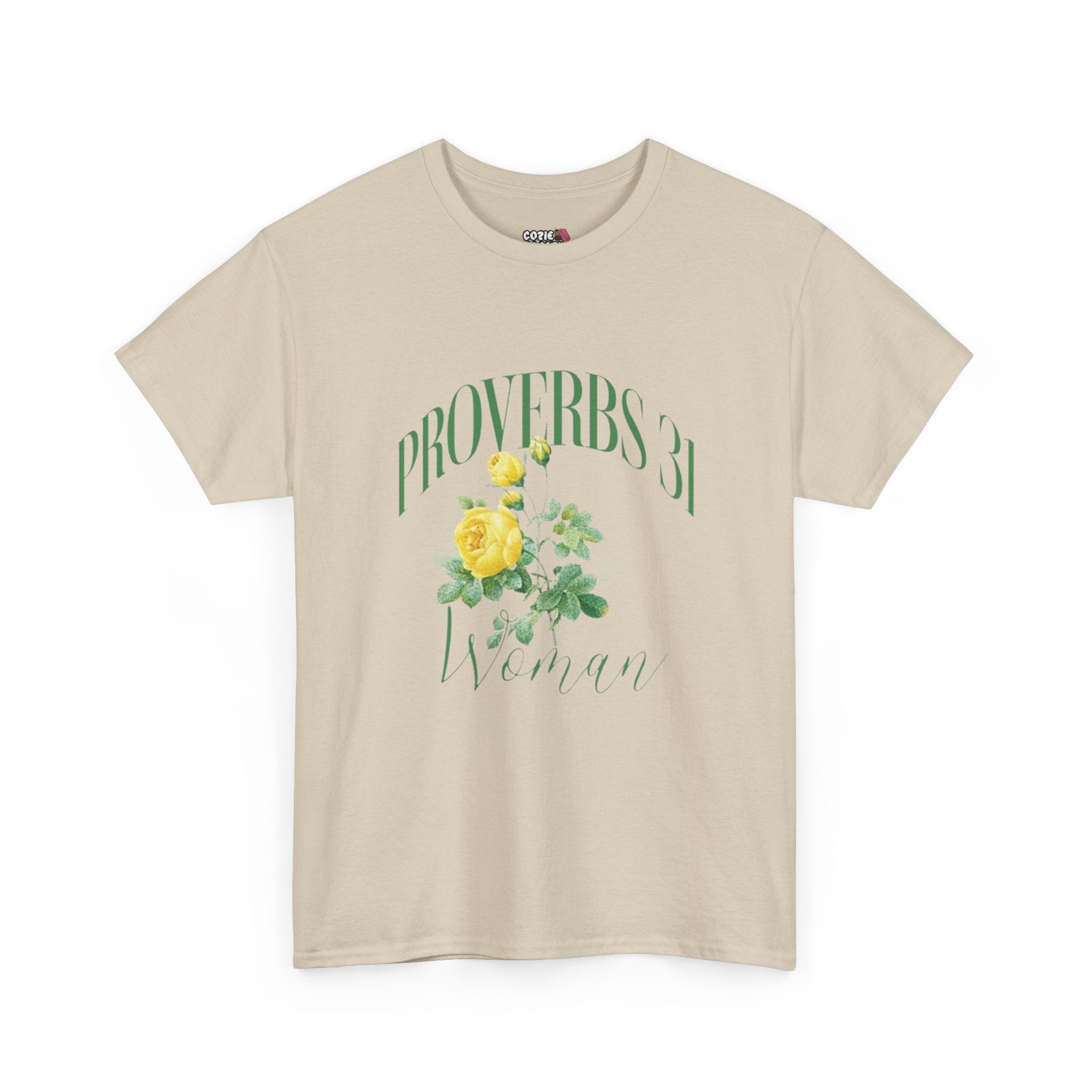 Proverbs 31 Unisex Heavy Cotton Tee, Inspirational T-Shirt, Christian Faith Shirt, Women's Empowerment Top, Bible Verse Apparel