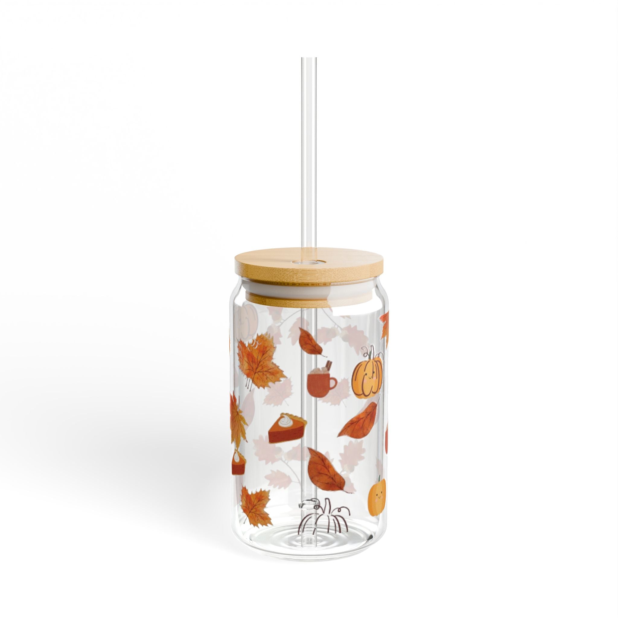 Autumn Themed Sipper Glass, 16oz | Fall Decor | Seasonal Drinkware | Perfect for Cozy Drinks | Thanksgiving Gift Idea | Eco-Friendly [...]