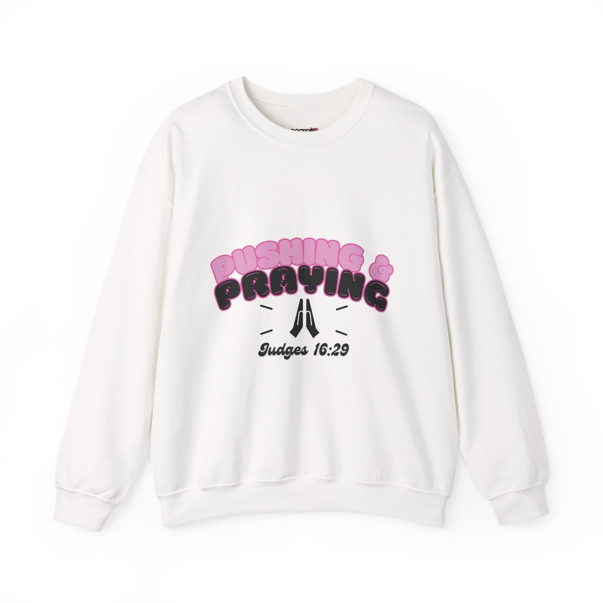 Pushing & Praying Crewneck Sweatshirt, Inspirational Sweatshirt, Faith-Based Apparel, Cozy Gift for Friends, Bible Verse Clothing, [...]