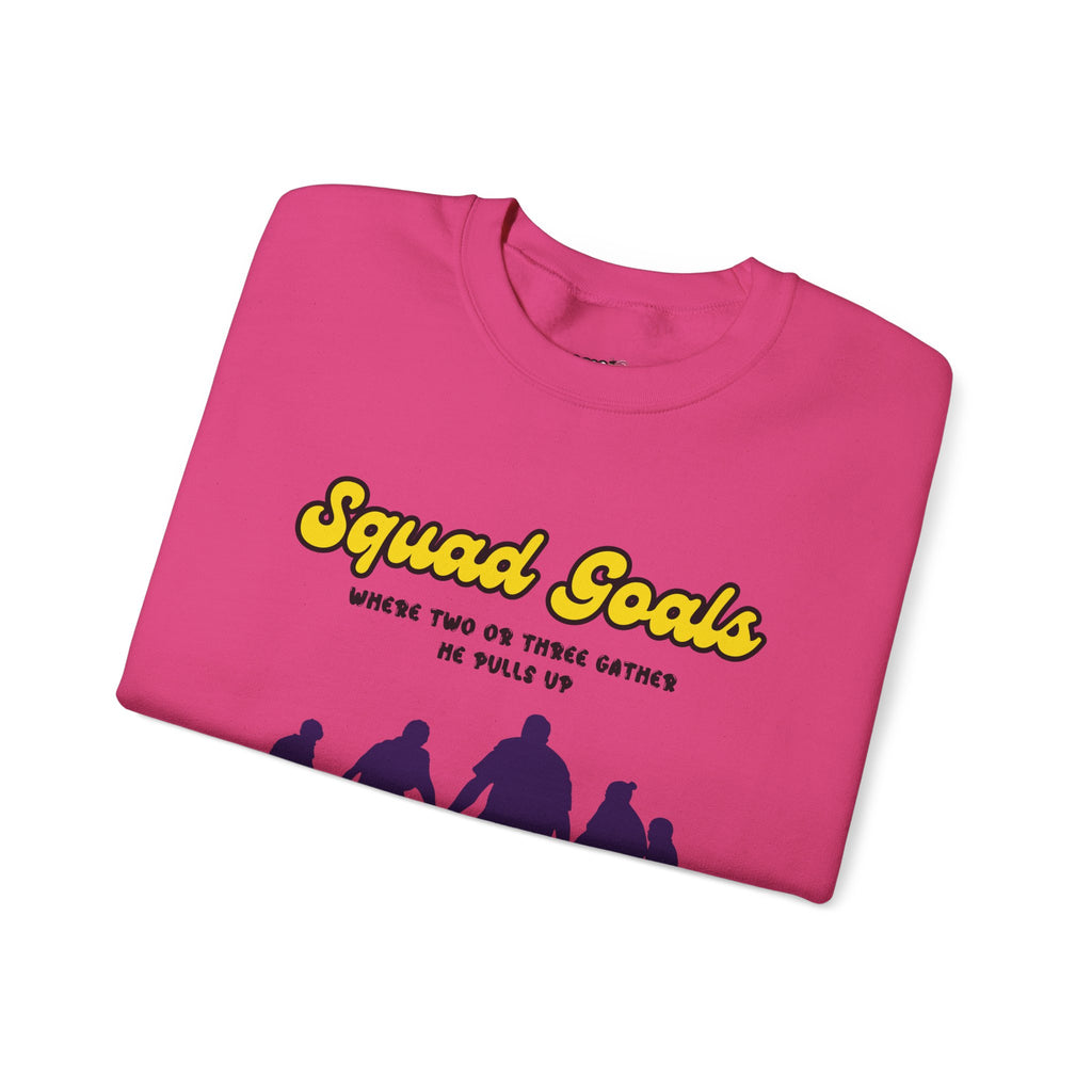 Squad Goals Crewneck Sweatshirt - Cozy Unisex Apparel, Perfect Gift, Group Hangouts, Motivational Wear, Casual Style