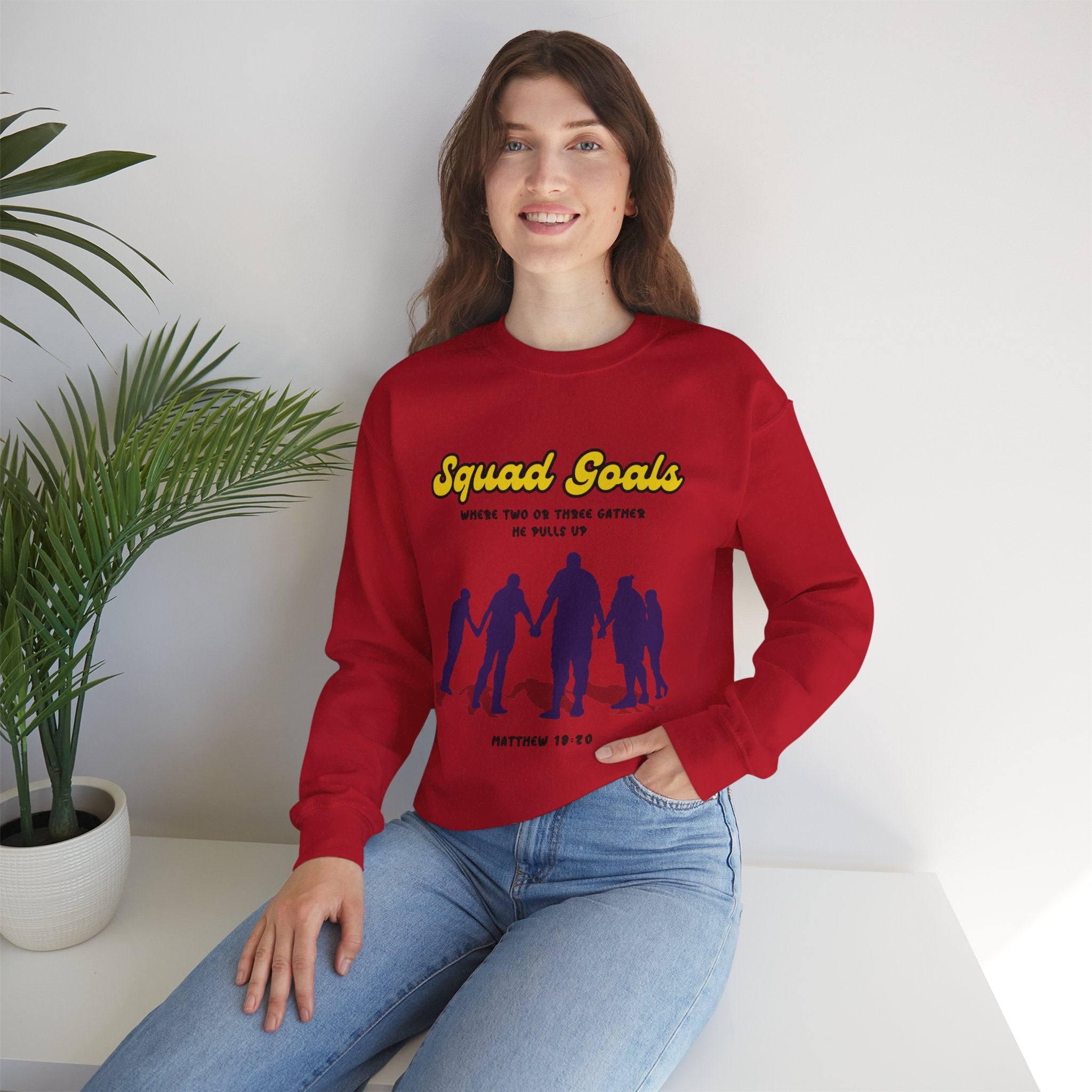 Squad Goals Crewneck Sweatshirt - Cozy Unisex Apparel, Perfect Gift, Group Hangouts, Motivational Wear, Casual Style