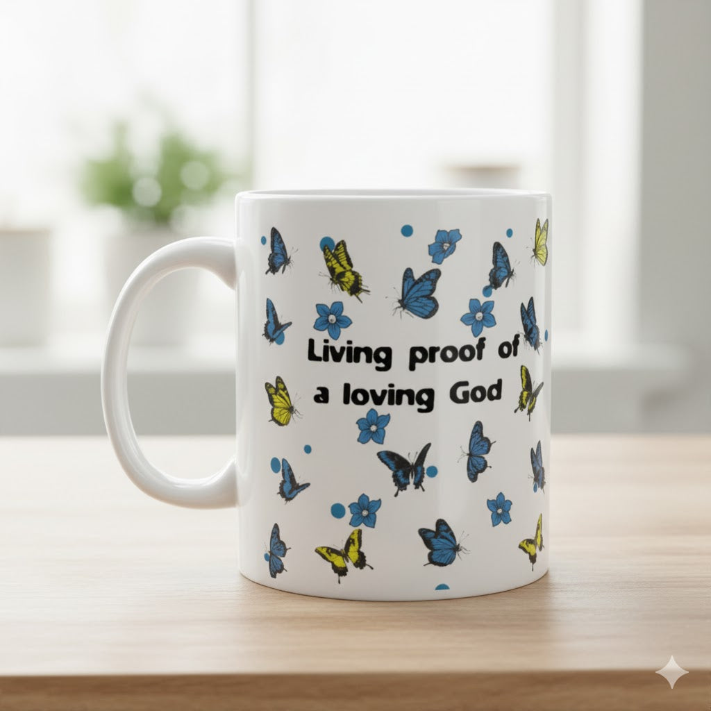 Butterfly-Inspired Inspirational Ceramic Mug | Perfect Gift for Nature Lovers, Motivational Quote, Home Decor, Coffee Lovers, Eco-Friendly