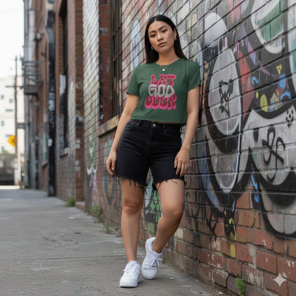 'Let God Cook' Women's Crop Top