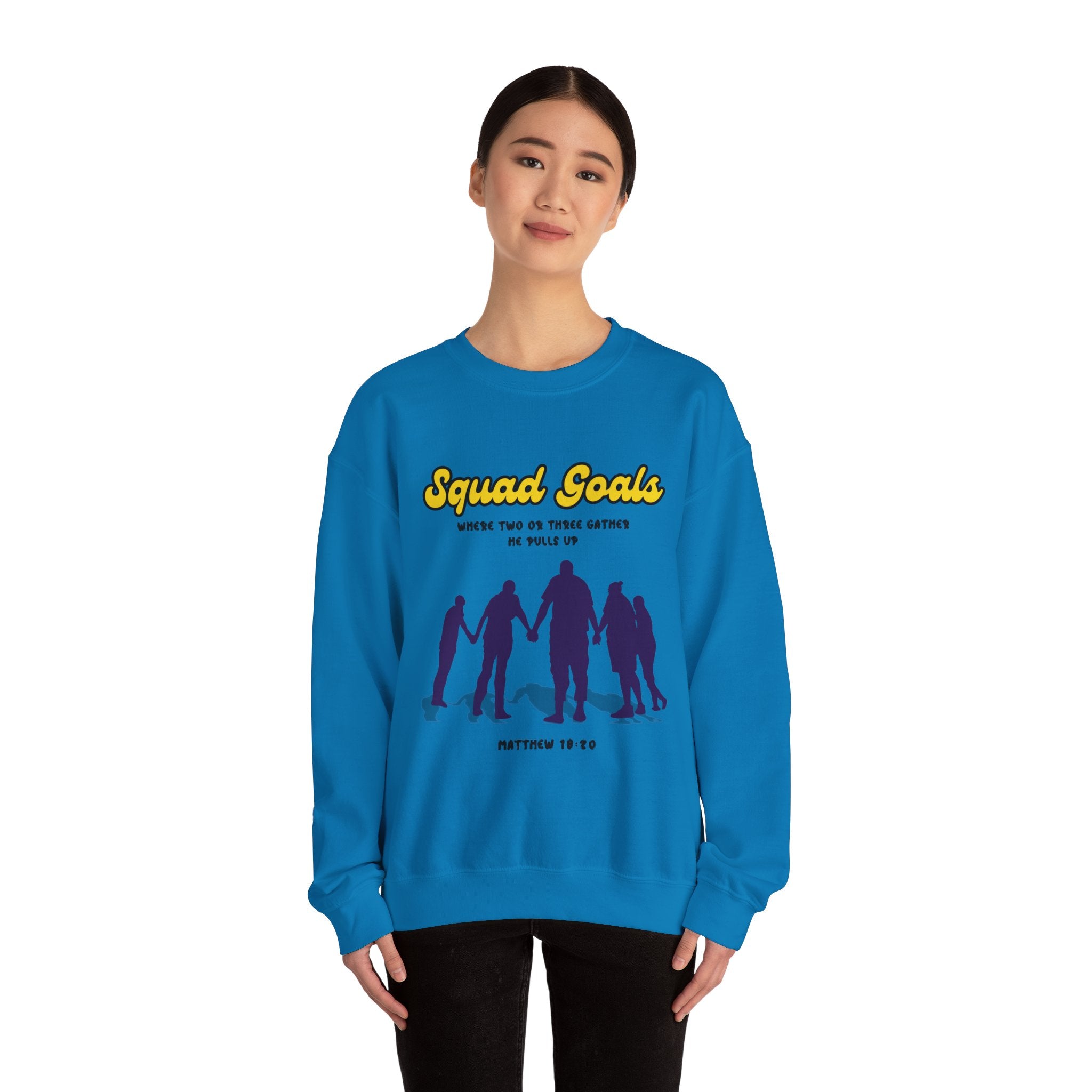 Squad Goals Crewneck Sweatshirt - Cozy Unisex Apparel, Perfect Gift, Group Hangouts, Motivational Wear, Casual Style