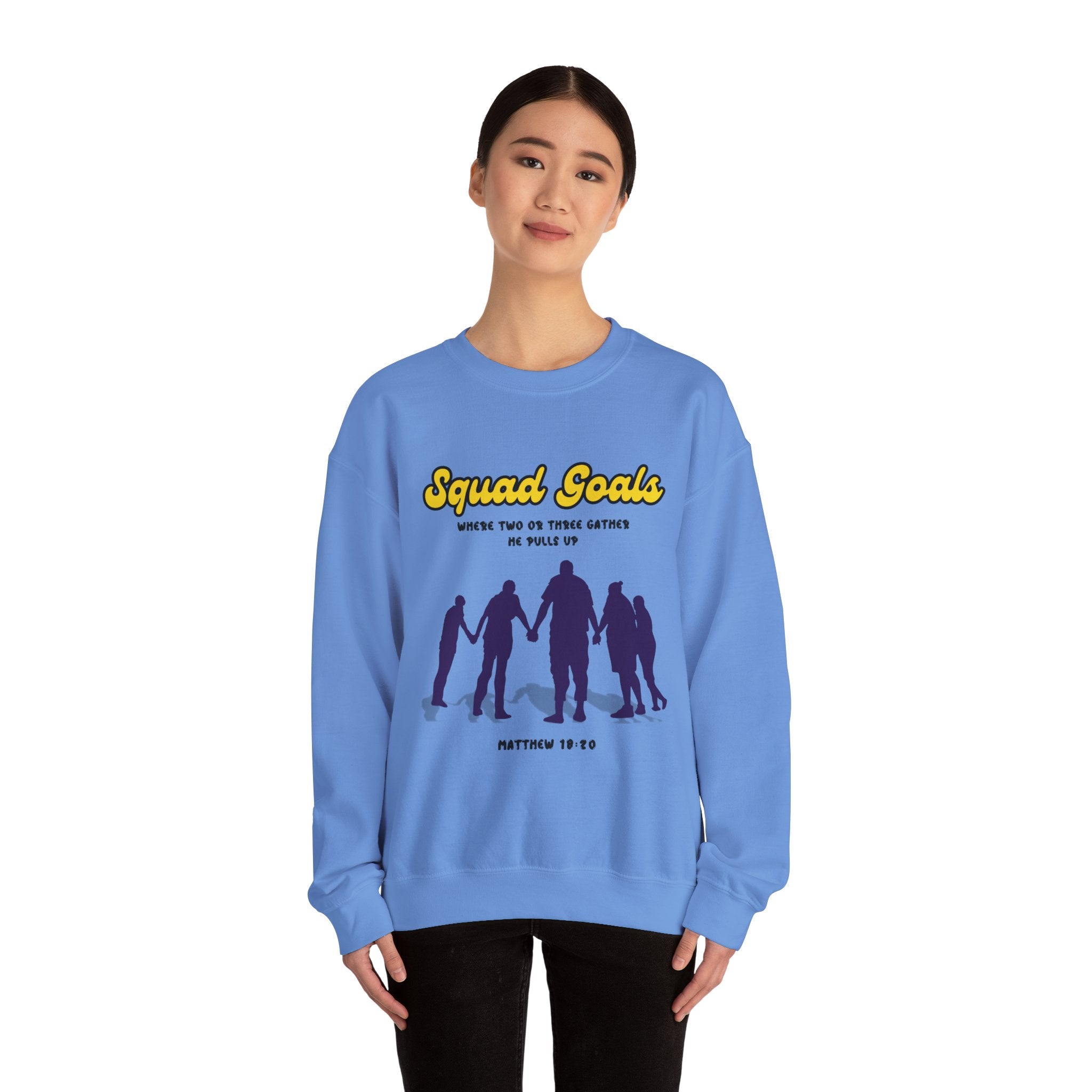 Squad Goals Crewneck Sweatshirt - Cozy Unisex Apparel, Perfect Gift, Group Hangouts, Motivational Wear, Casual Style