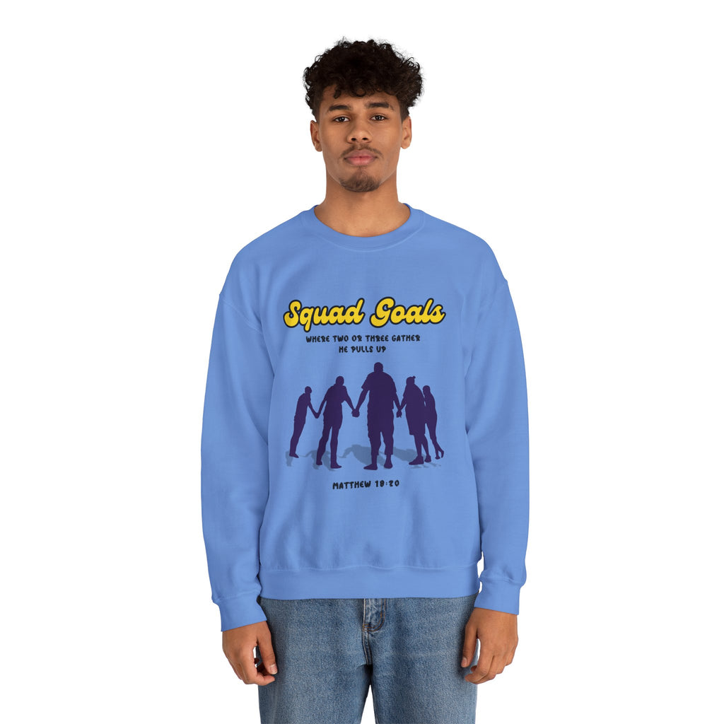 Squad Goals Crewneck Sweatshirt - Cozy Unisex Apparel, Perfect Gift, Group Hangouts, Motivational Wear, Casual Style