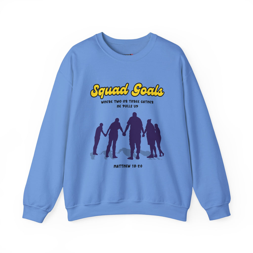 Squad Goals Crewneck Sweatshirt - Cozy Unisex Apparel, Perfect Gift, Group Hangouts, Motivational Wear, Casual Style