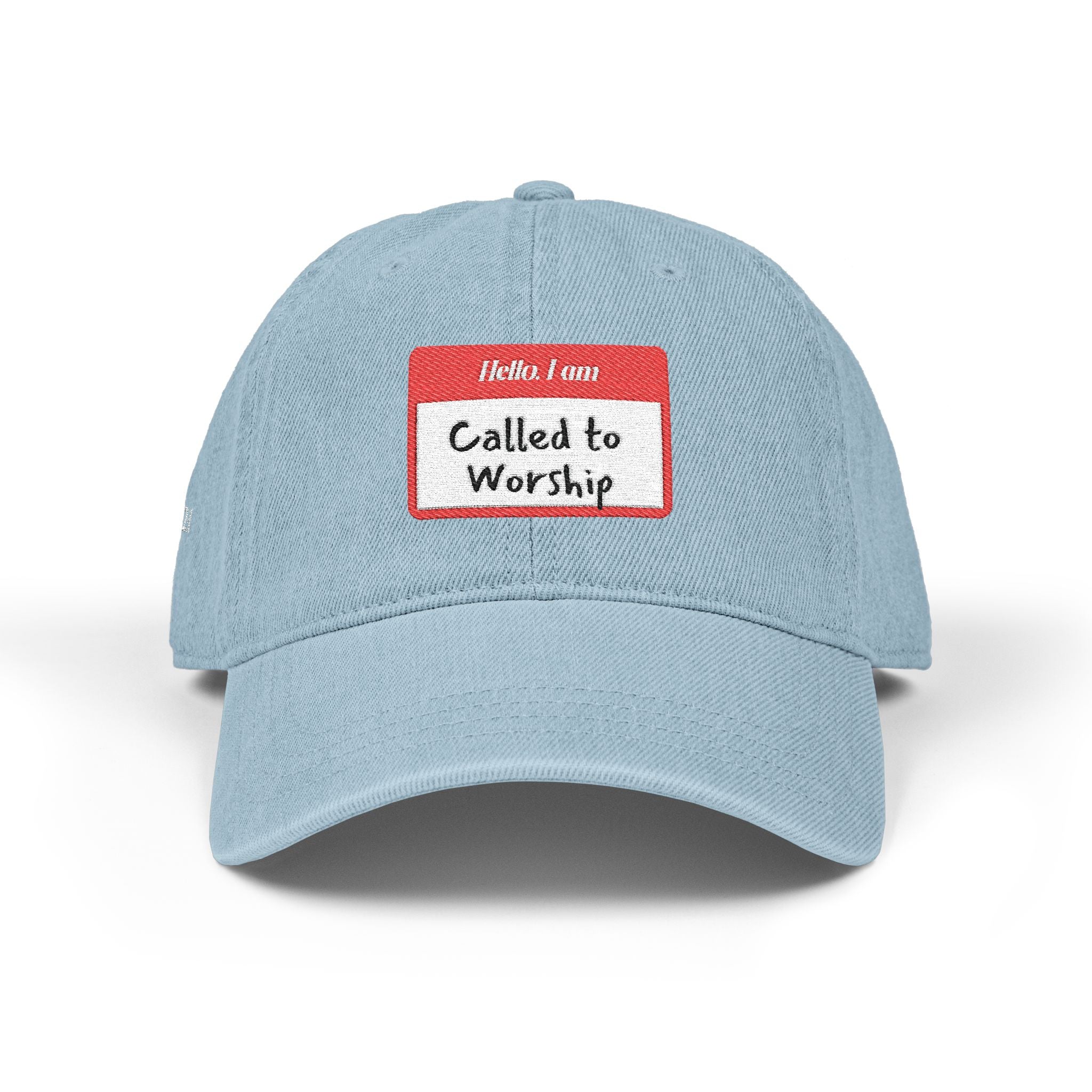 Called to Worship Embroidered Denim Hat, Faith Hat, Religious Gift, Christian Apparel, Church Accessory, Casual Style