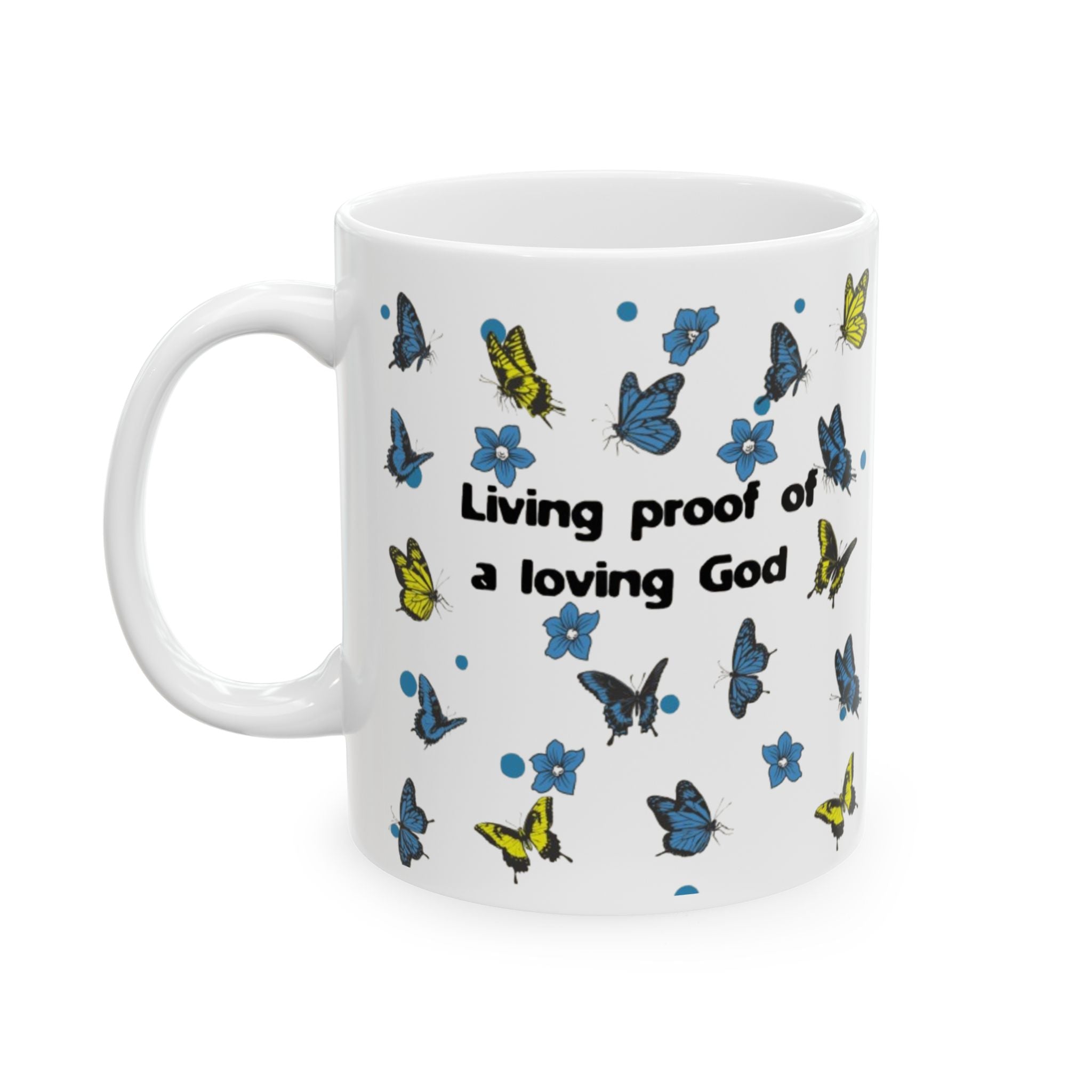 Butterfly-Inspired Inspirational Ceramic Mug | Perfect Gift for Nature Lovers, Motivational Quote, Home Decor, Coffee Lovers, Eco-Friendly