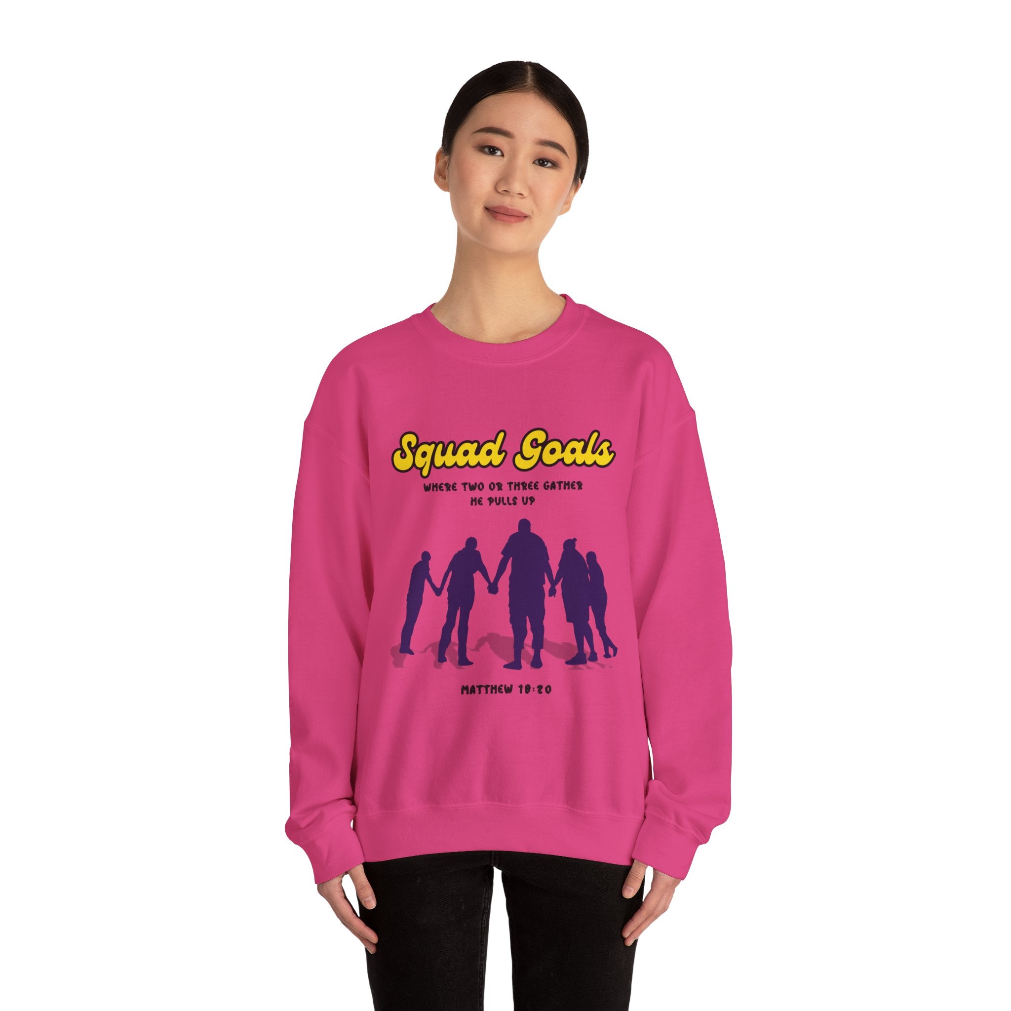 Squad Goals Crewneck Sweatshirt - Cozy Unisex Apparel, Perfect Gift, Group Hangouts, Motivational Wear, Casual Style