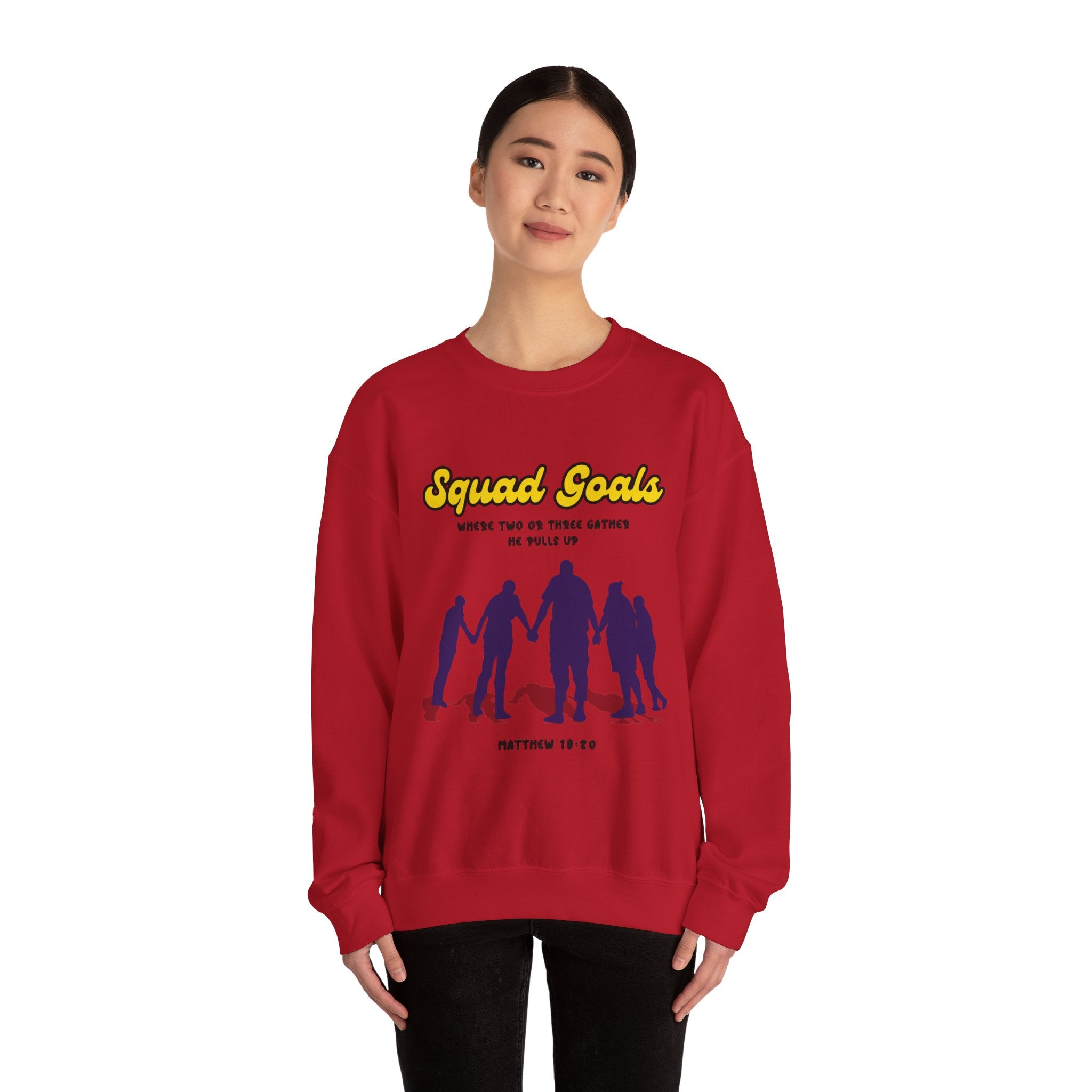 Squad Goals Crewneck Sweatshirt - Cozy Unisex Apparel, Perfect Gift, Group Hangouts, Motivational Wear, Casual Style