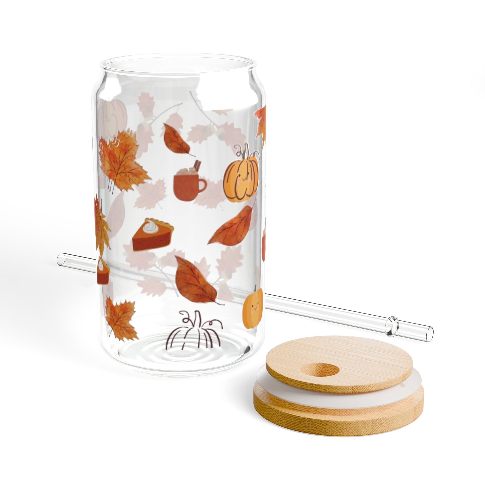 Autumn Themed Sipper Glass, 16oz | Fall Decor | Seasonal Drinkware | Perfect for Cozy Drinks | Thanksgiving Gift Idea | Eco-Friendly [...]
